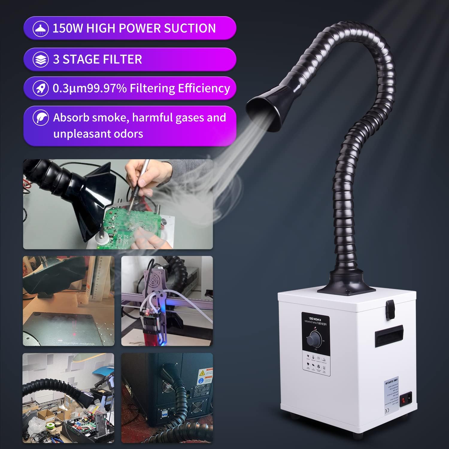 KNOKOO FES150 Industrial Laser - Industrial Laser Fume Extractor review and price