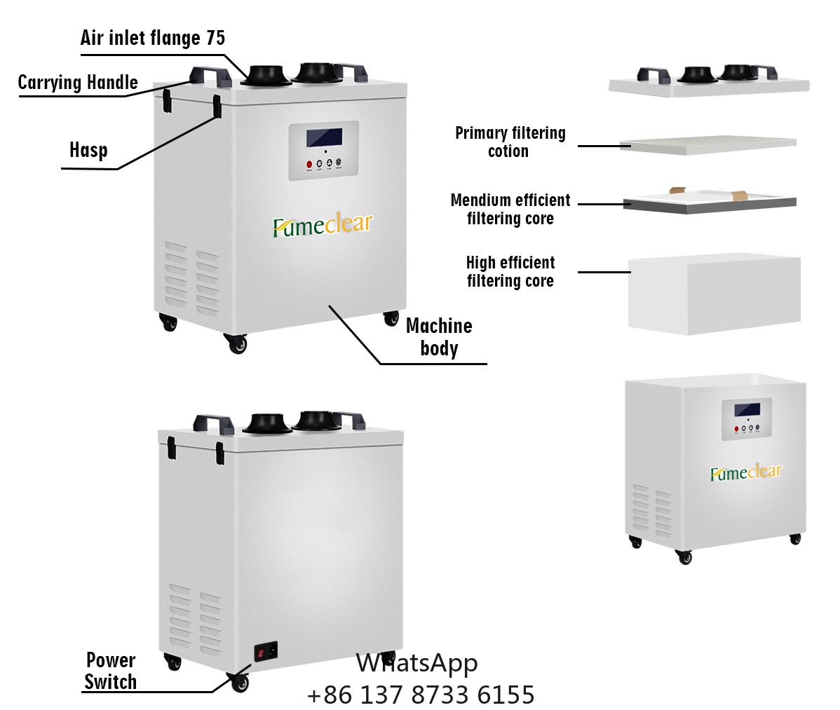 CE Approved Portable Fume Extr - Industrial Laser Fume Extractor review and price